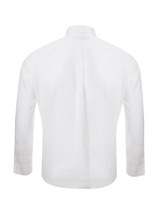 Elegant White Cotton Men's Shirt