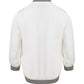 Elegant White Embroidered Zip Sweatshirt
