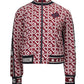 Elegant Red Logo Zip Sweatshirt