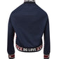 Elegant Red Logo Zip Sweatshirt
