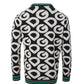 Elegant Black Wool Sweater with White Logo Detail