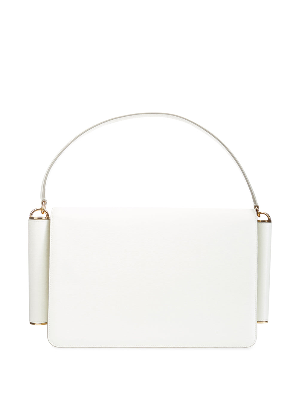 Elegant Milk White Leather Shoulder Bag