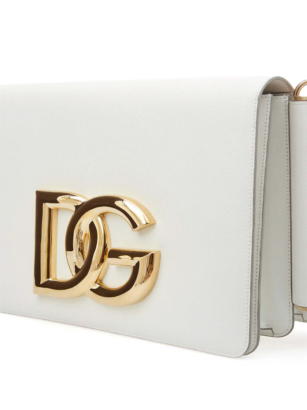 Elegant Milk White Leather Shoulder Bag