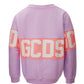 Chic Oversized Violet Sweatshirt with Logo Detail