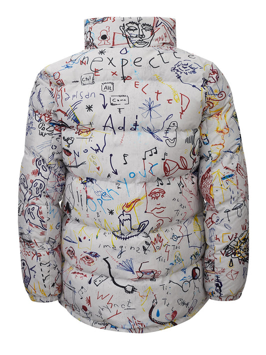 Chic Quilted Art Graffiti Jacket