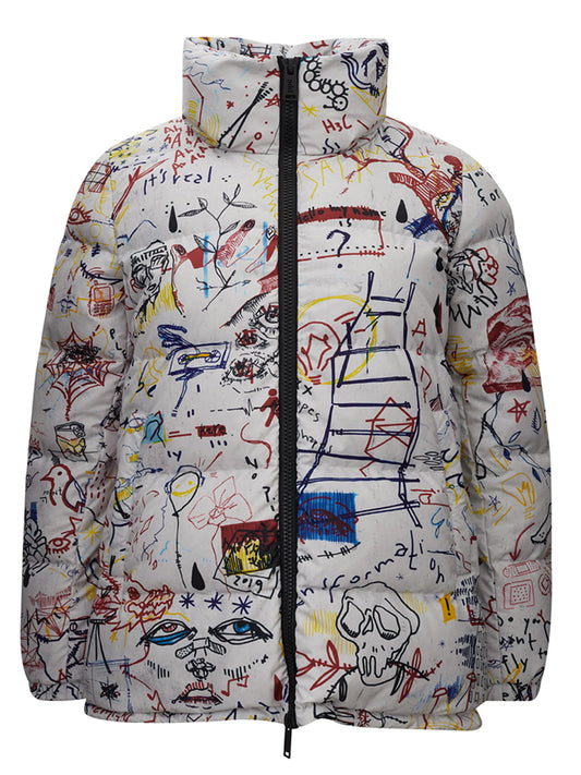 Chic Quilted Art Graffiti Jacket