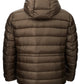 Elegant Quilted Bronze Hooded Jacket