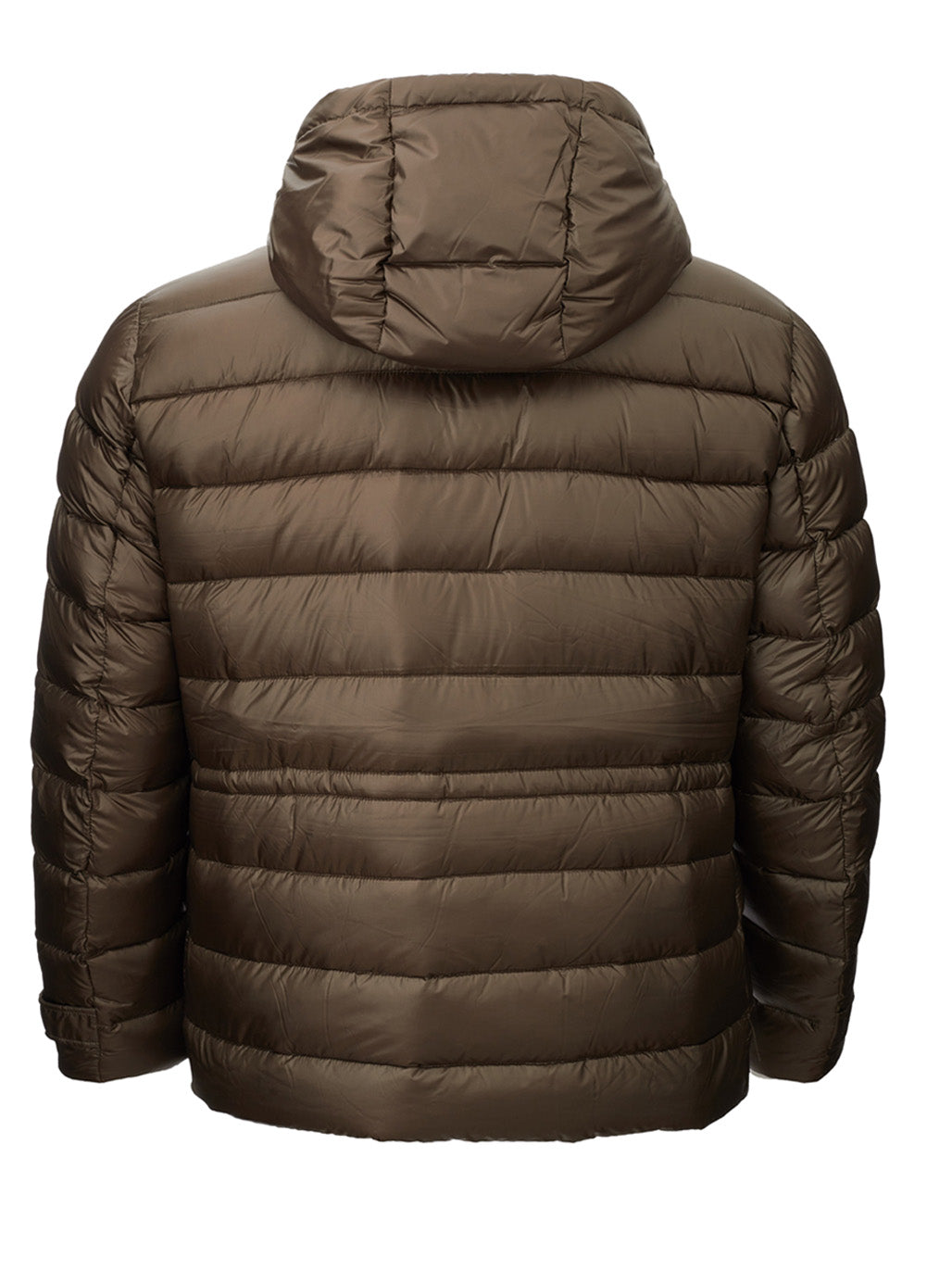 Elegant Quilted Bronze Hooded Jacket