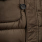 Elegant Quilted Bronze Hooded Jacket