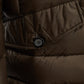 Elegant Quilted Bronze Hooded Jacket
