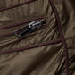 Elegant Quilted Bronze Hooded Jacket