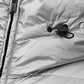 Chic Chrome Silver Quilted Puffy Jacket