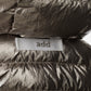 Elegant Silver Quilted Jacket with Detachable Hood