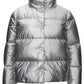 Shimmering Silver Quilted Short Jacket