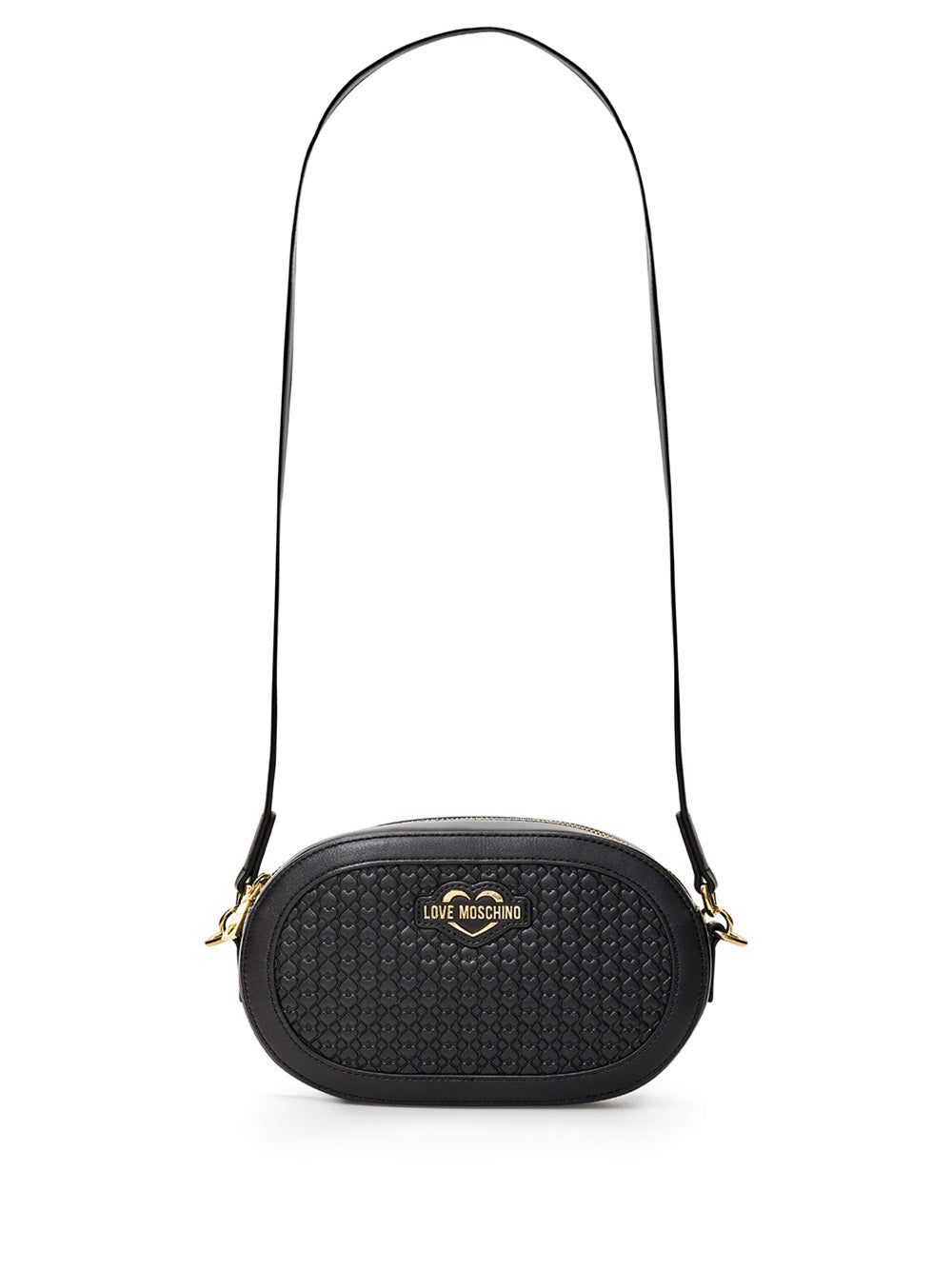 Elegant Oval Shoulder Bag in Classic Black