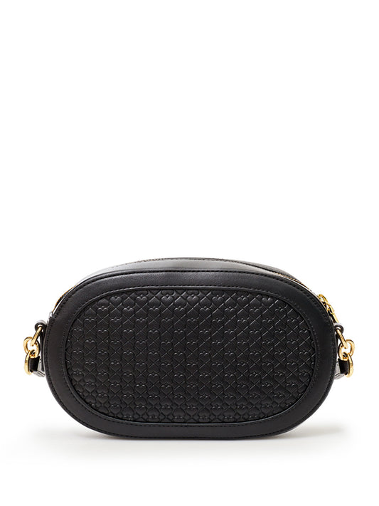 Elegant Oval Shoulder Bag in Classic Black