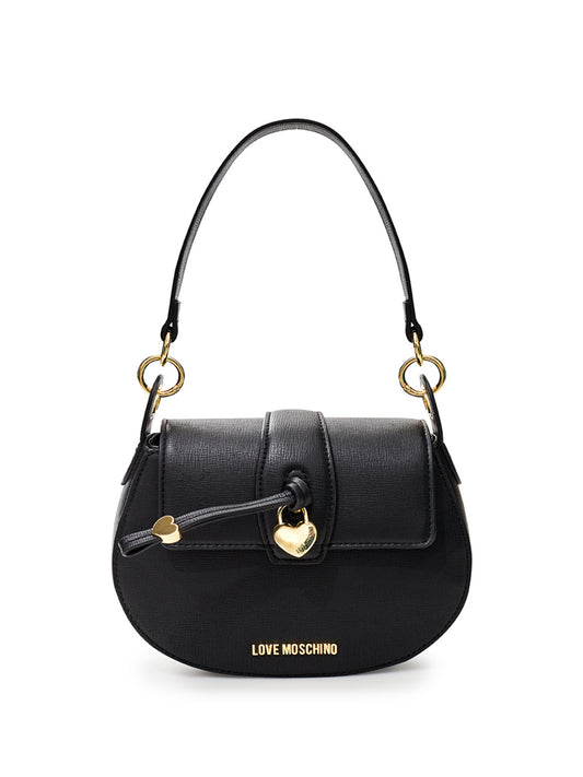 Elegant Black Heart Shoulder Bag