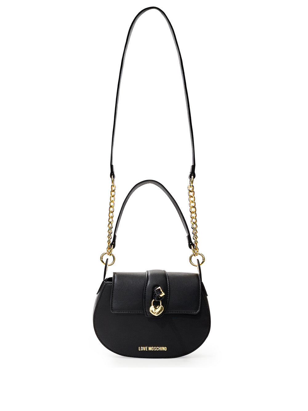 Elegant Black Heart Shoulder Bag