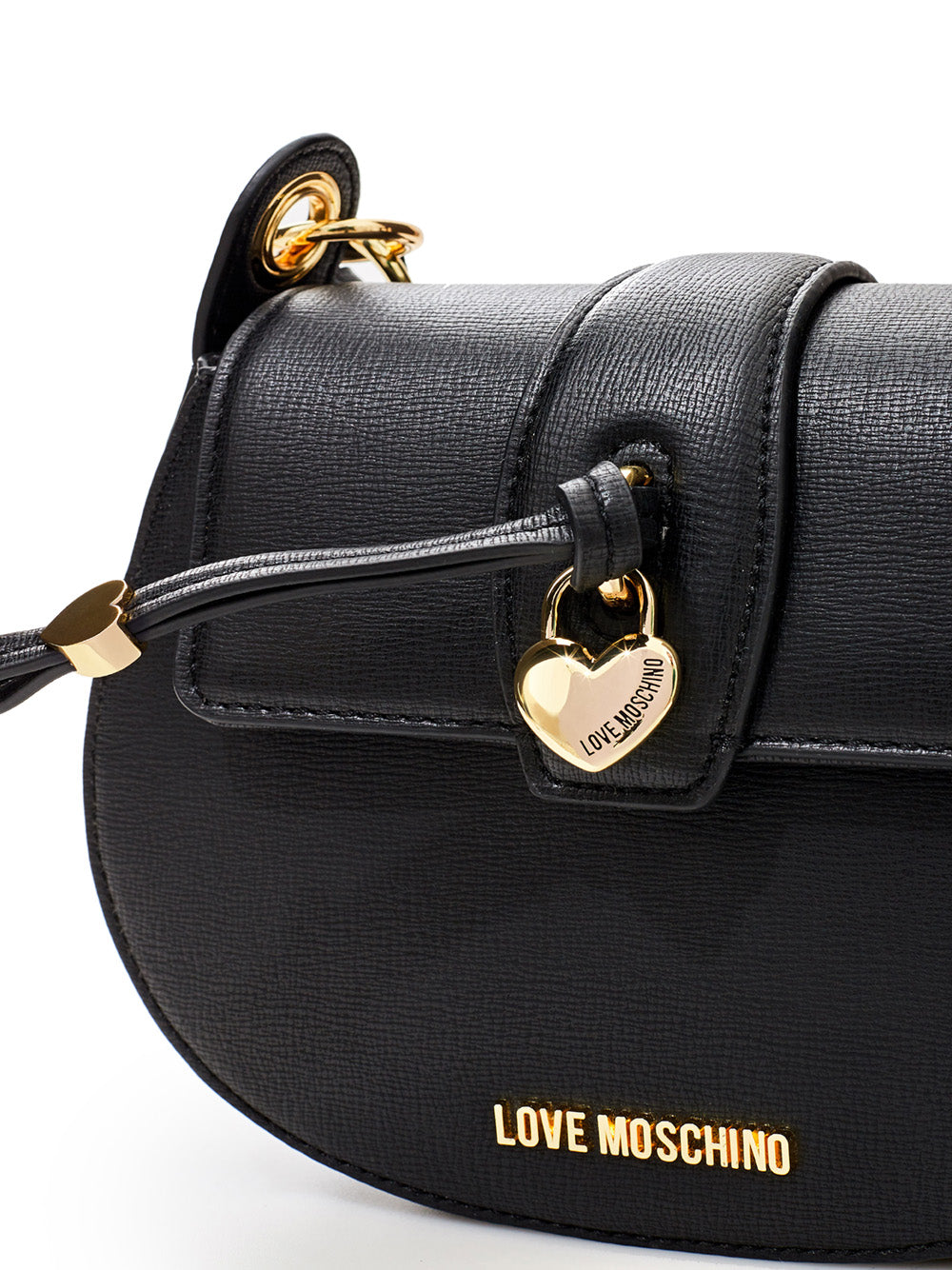 Elegant Black Heart Shoulder Bag