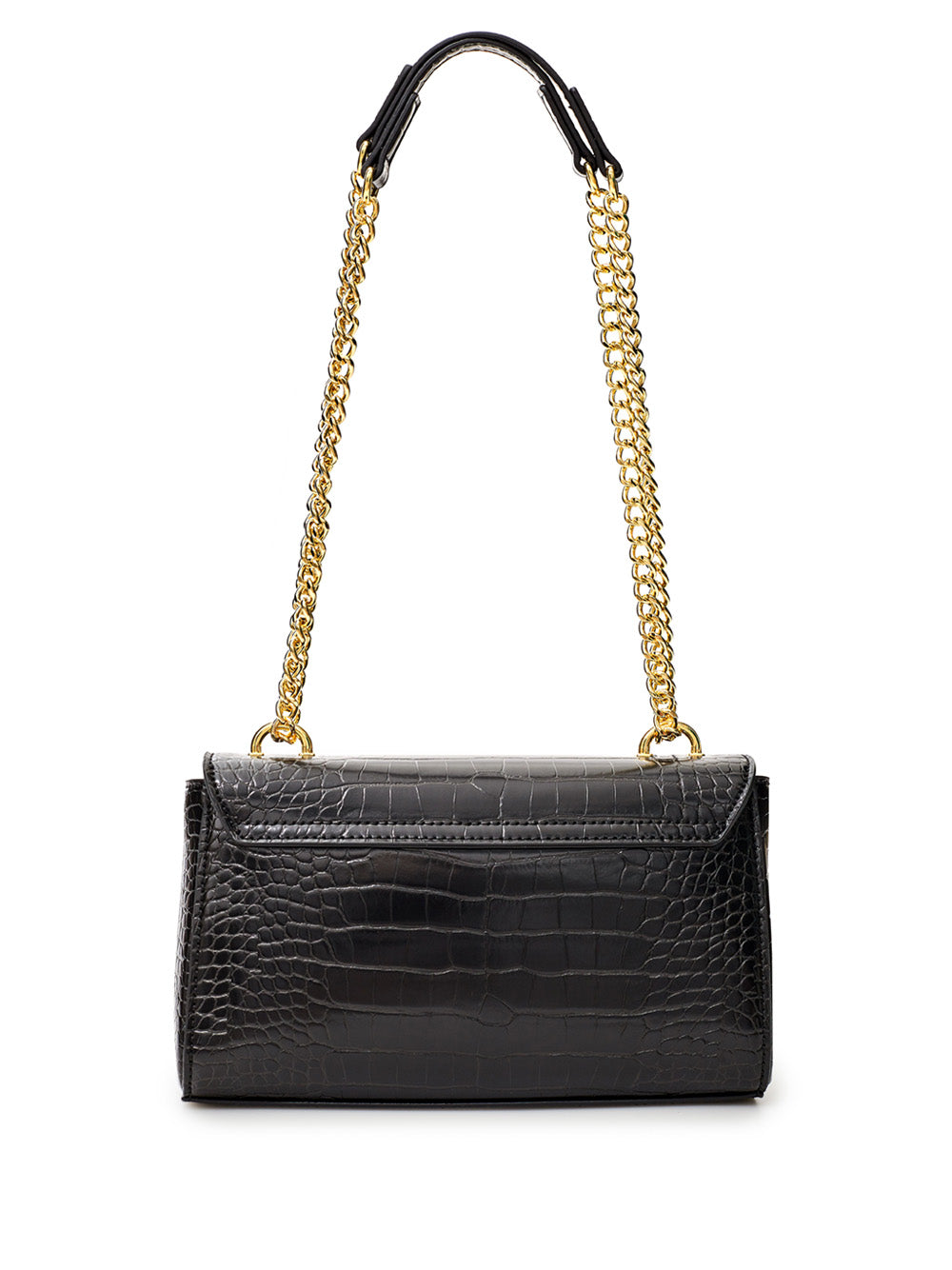 Elegant Croco Print Chain Shoulder Bag