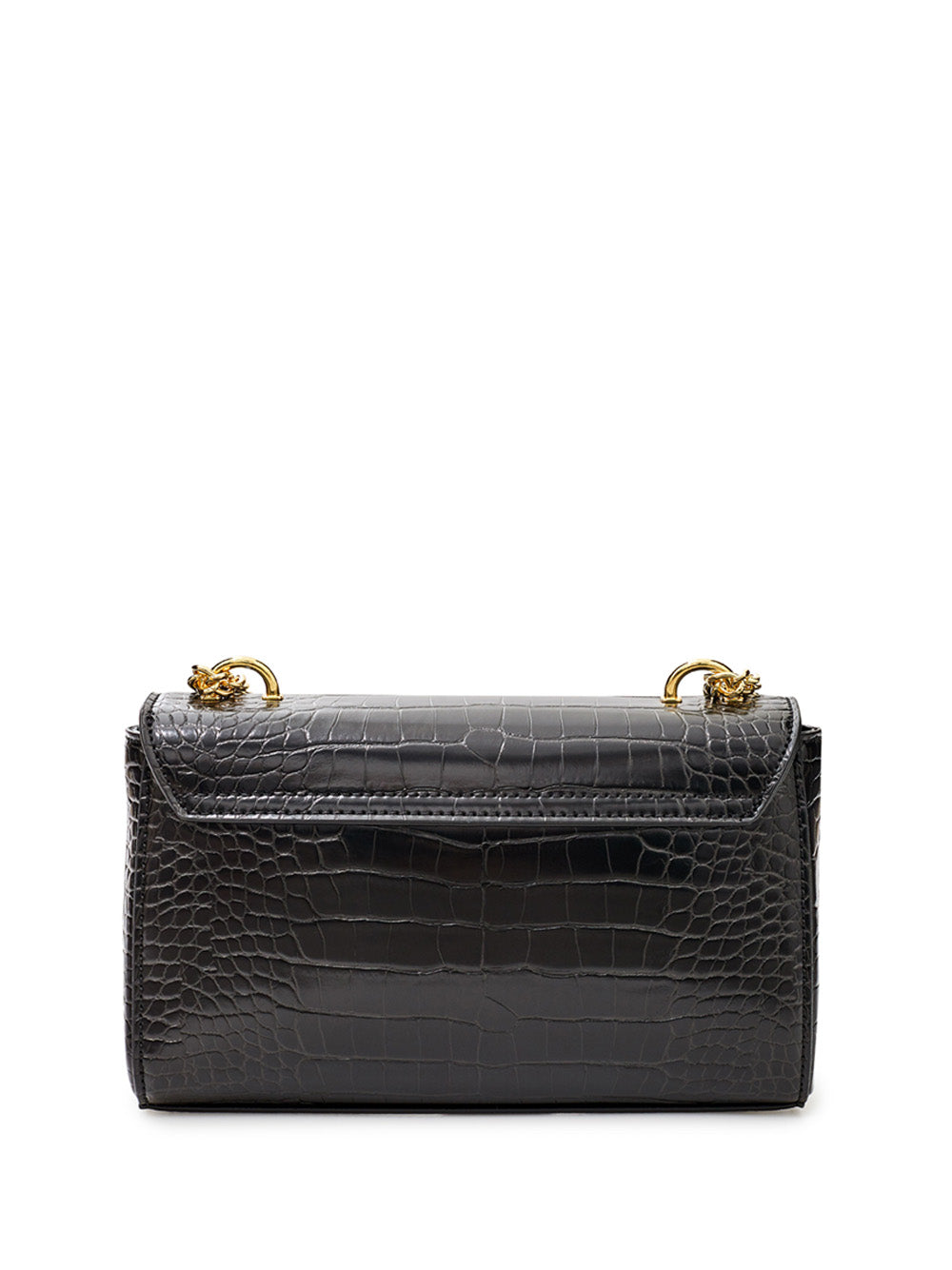 Elegant Croco Print Chain Shoulder Bag