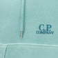 Turquoise Cotton Hooded Logo Sweatshirt
