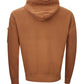 Cotton Hooded Logo Sweatshirt in Brown