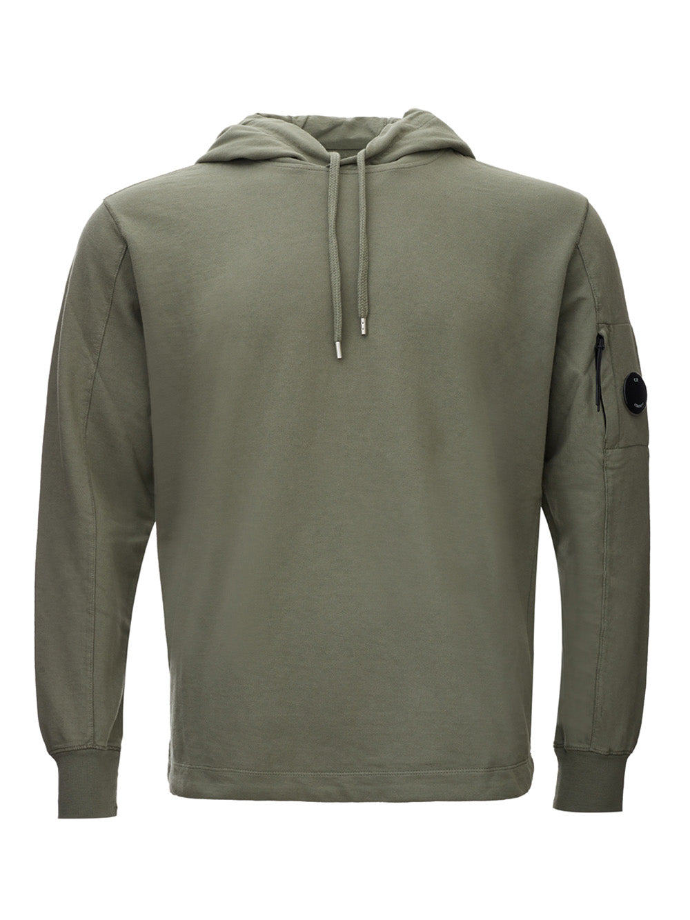 Elegant Green Cotton Hooded Sweatshirt