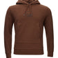 Chic Brown Hooded Sweatshirt with Front Logo