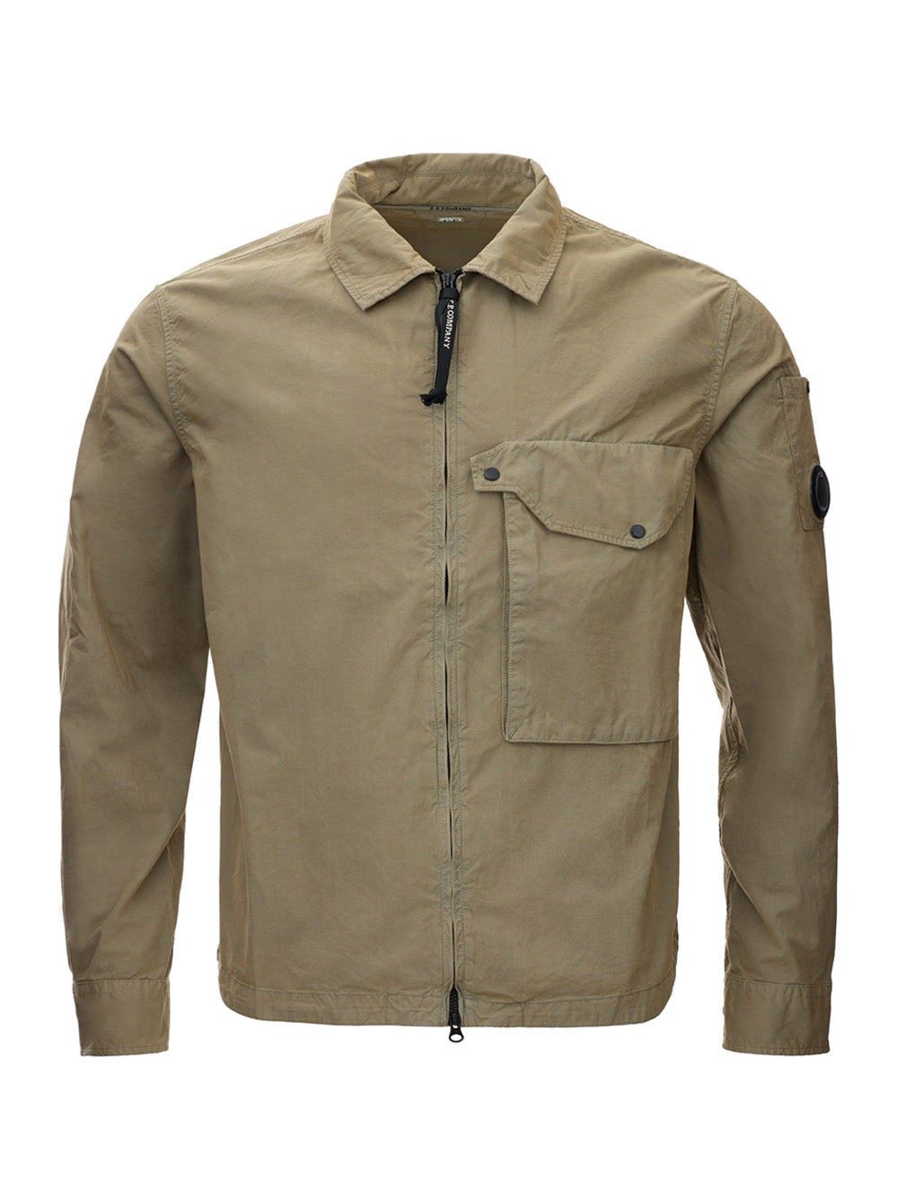 Sophisticated Khaki Cotton Overshirt