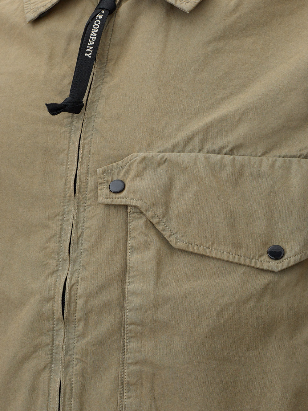 Sophisticated Khaki Cotton Overshirt