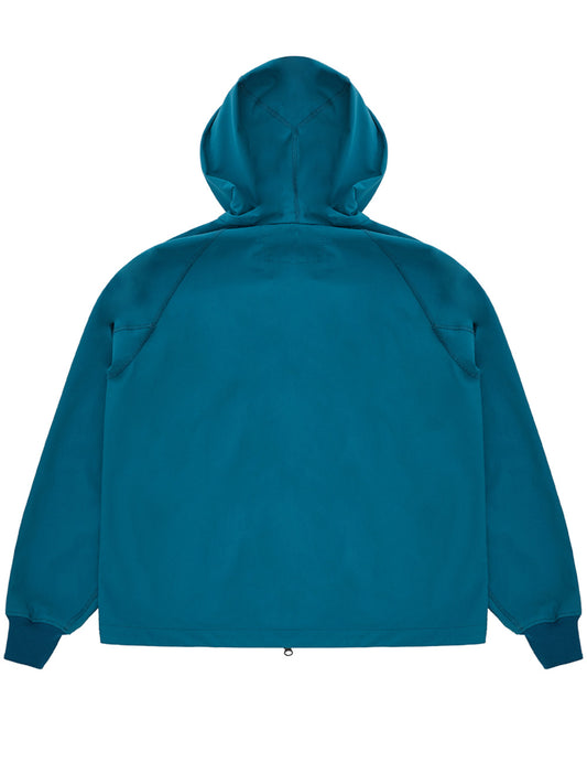 Sleek Petroleum Blue Tech Fabric Jacket