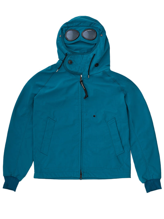 Sleek Petroleum Blue Tech Fabric Jacket