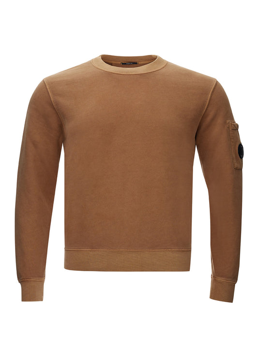 Chic Camel Brown Cotton Sweatshirt