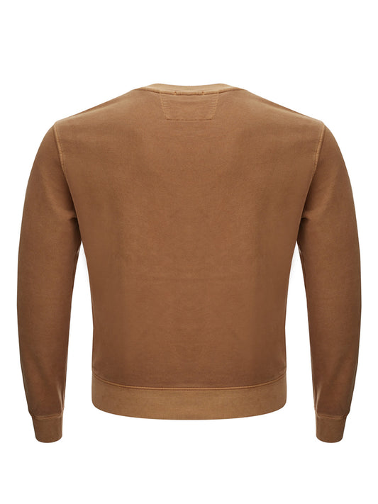 Chic Camel Brown Cotton Sweatshirt