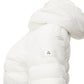Elegant White Quilted Hooded Jacket