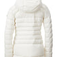 Elegant White Quilted Hooded Jacket