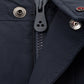 Elegant Navy Quilted Parka with Fur Collar