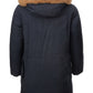 Elegant Navy Quilted Parka with Fur Collar