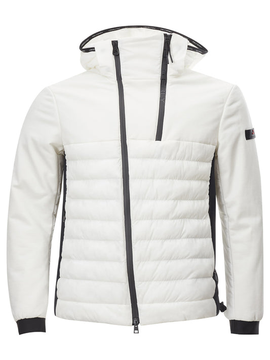 Elegant White Quilted Slim Fit Jacket