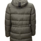 Chic Green Quilted Parka with Visor Hood