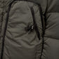 Chic Green Quilted Parka with Visor Hood