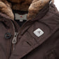 Elegant Chocolate Quilted Mid-Length Jacket