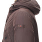 Elegant Chocolate Quilted Mid-Length Jacket