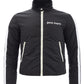 Elegant Quilted Black Jacket with White Accents