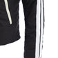 Elegant Quilted Black Jacket with White Accents