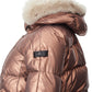Elegant Bronze Quilted Jacket with Fox Fur Collar