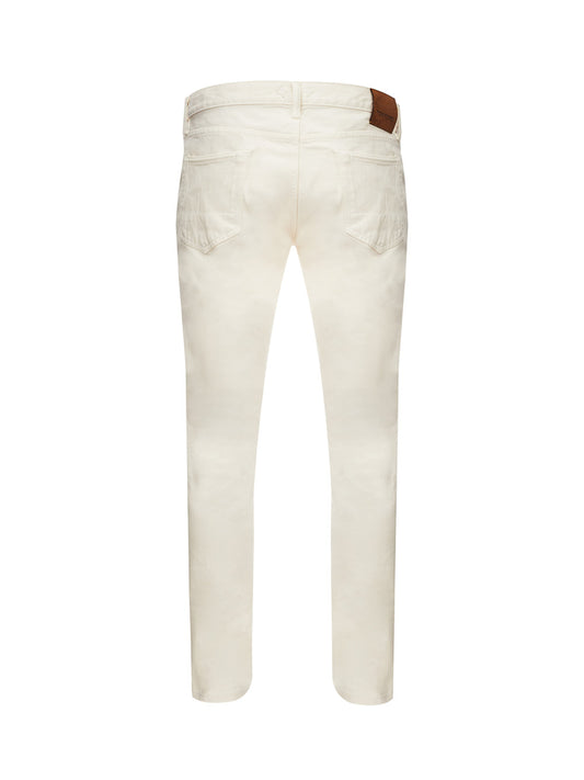 Elegant White Slim Fit Denim - Timeless Sophistication