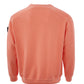 Chic Peach Cotton Sweatshirt with Iconic Patch