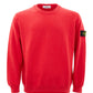 Chic Red Cotton Sweatshirt with Classic Patch Logo